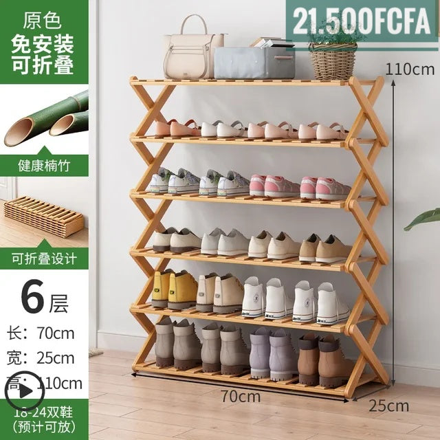 Etagère de chaussures en bois