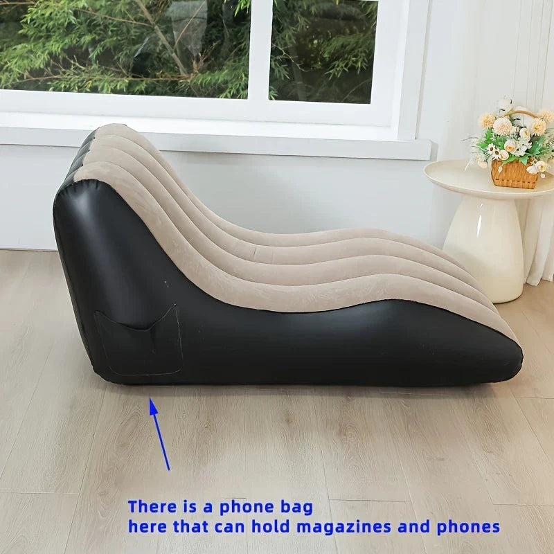 Canapé gonflable en forme de S