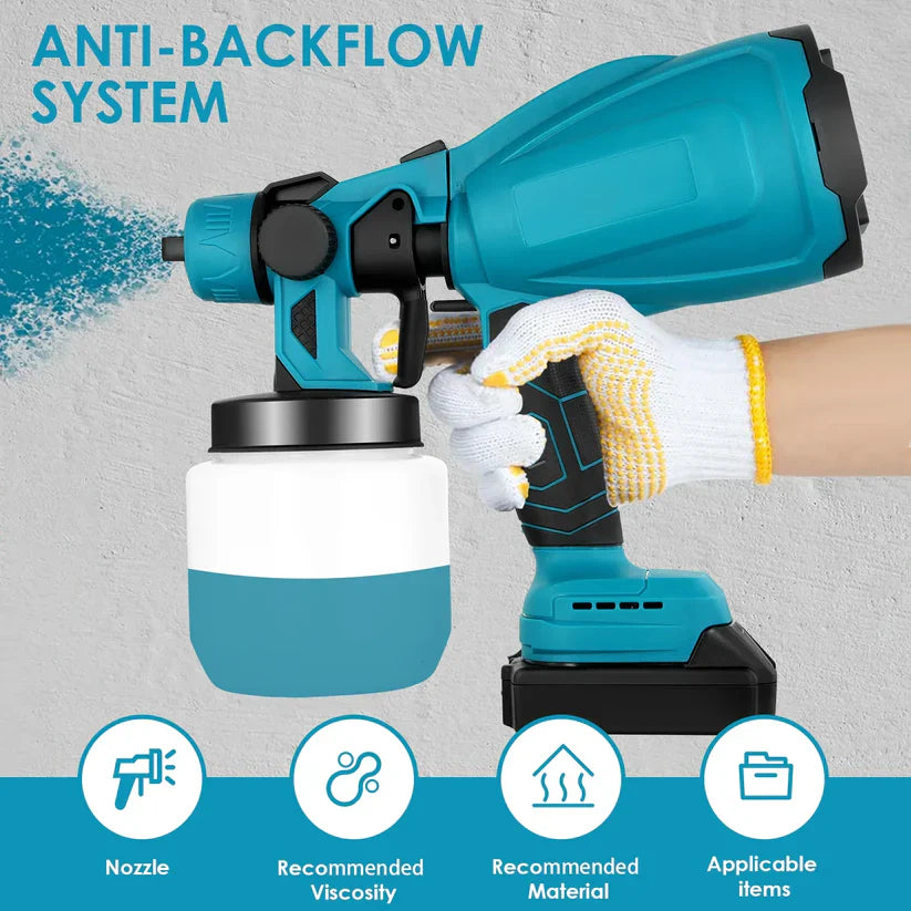 Pistolet à Peinture Électrique Sans Fil de 1000ML