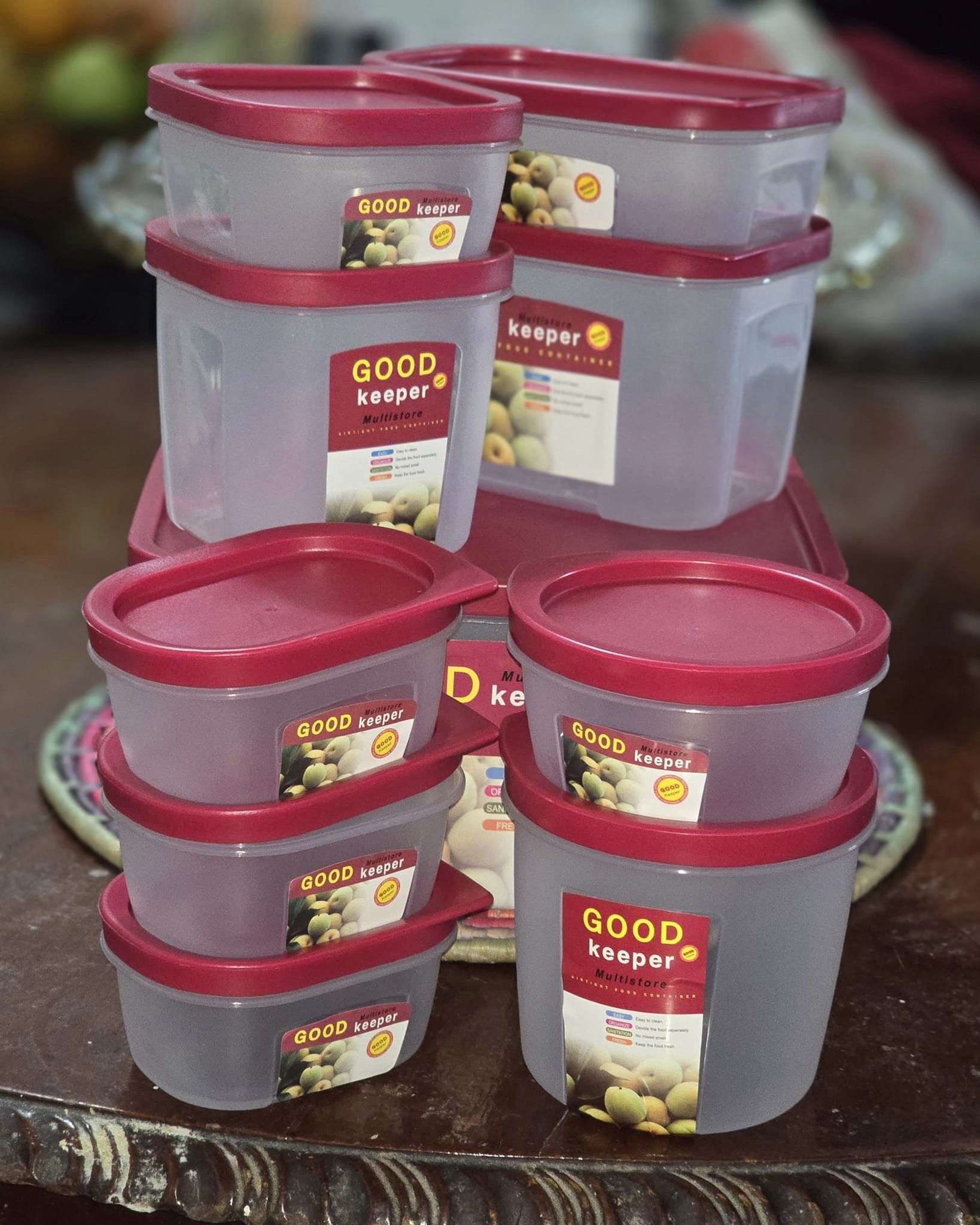 Boîte de rangement de 10 pieces en plastique