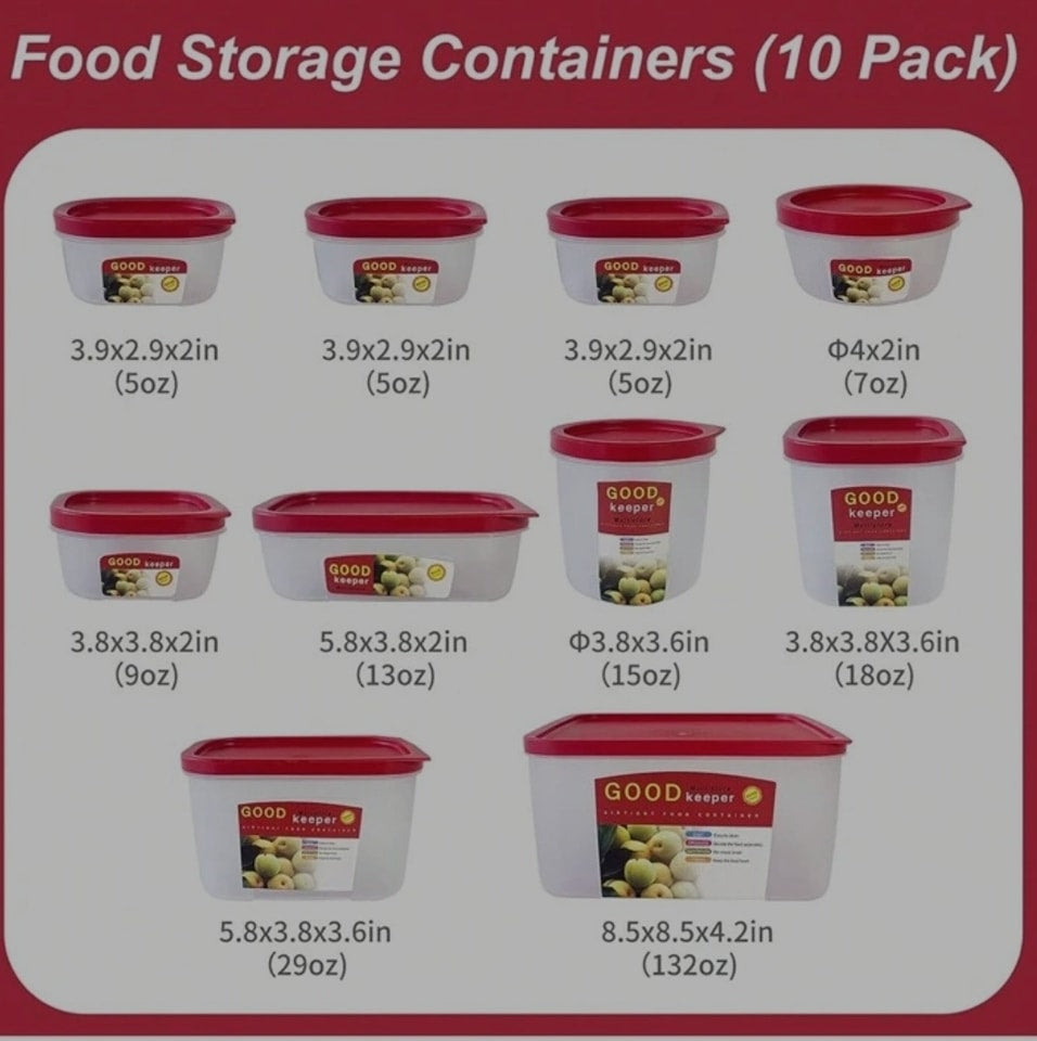 Boîte de rangement de 10 pieces en plastique