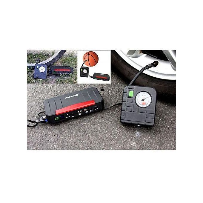 🔋 Booster de Batterie Voiture Multifonction Démarreur De Véhicule + Kit Compresseur