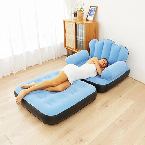 Fauteuil-Lit Gonflable 2-en-1  Confortable avec Accoudoirs - Le Repos Idéal !