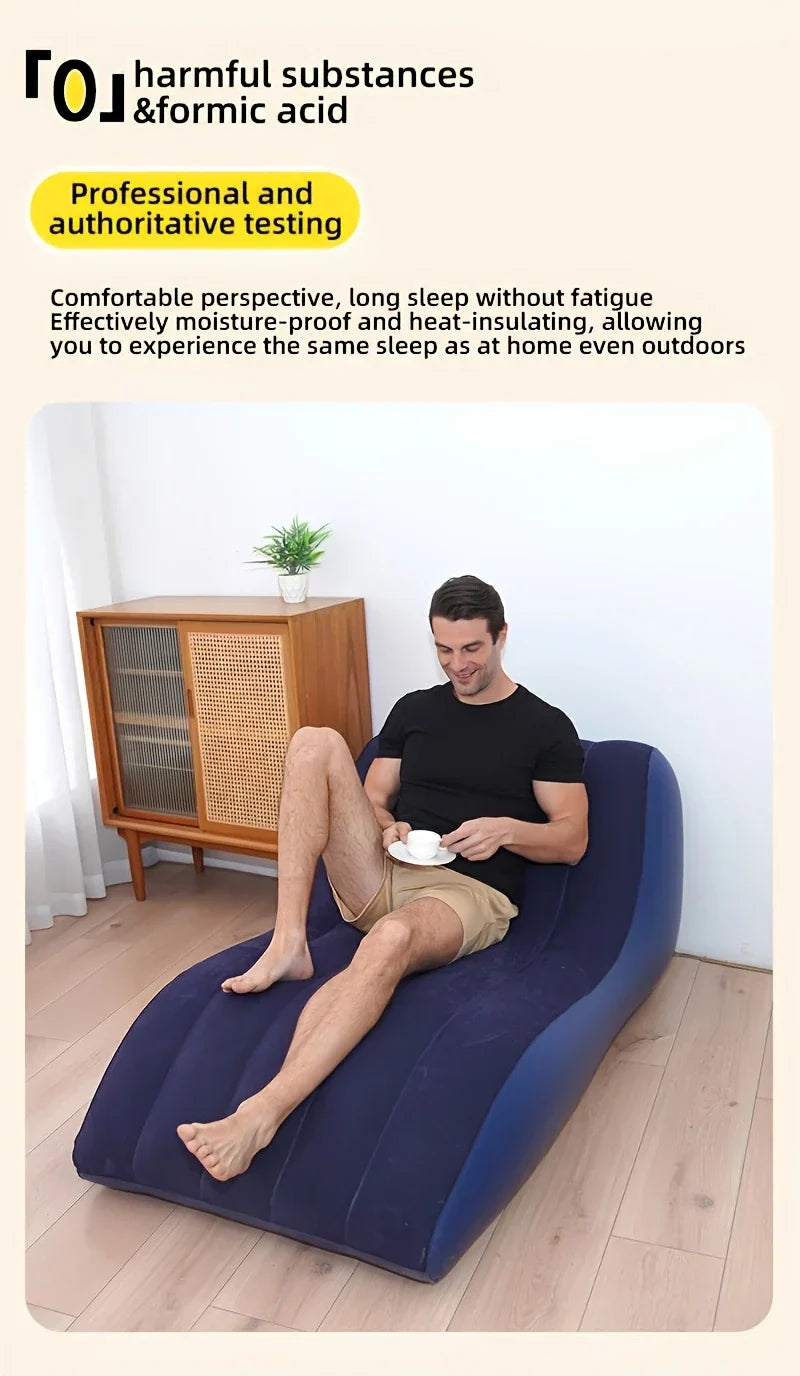 Canapé gonflable en forme de S