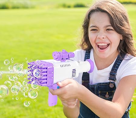 Pistolet lance-bulles pour garçons et filles avec piles rechargeables