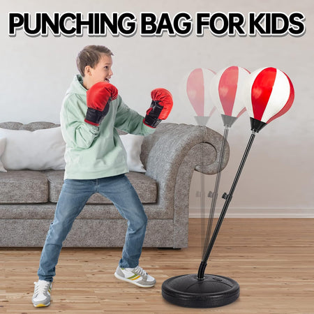 Sac de frappe de boxe pour enfants à hauteur réglable