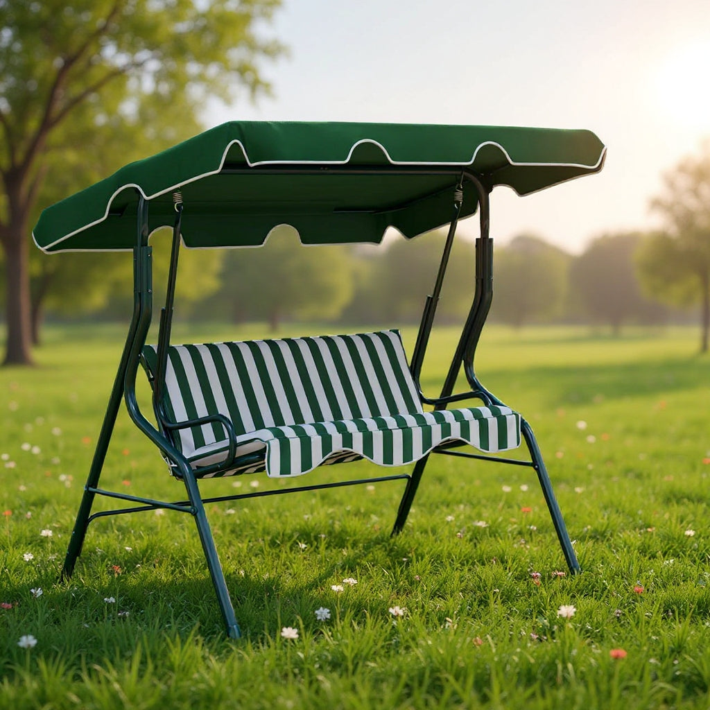 🌿 Balancelle de Jardin Premium avec Toit Élégant – Le Luxe de la Détente à Domicile