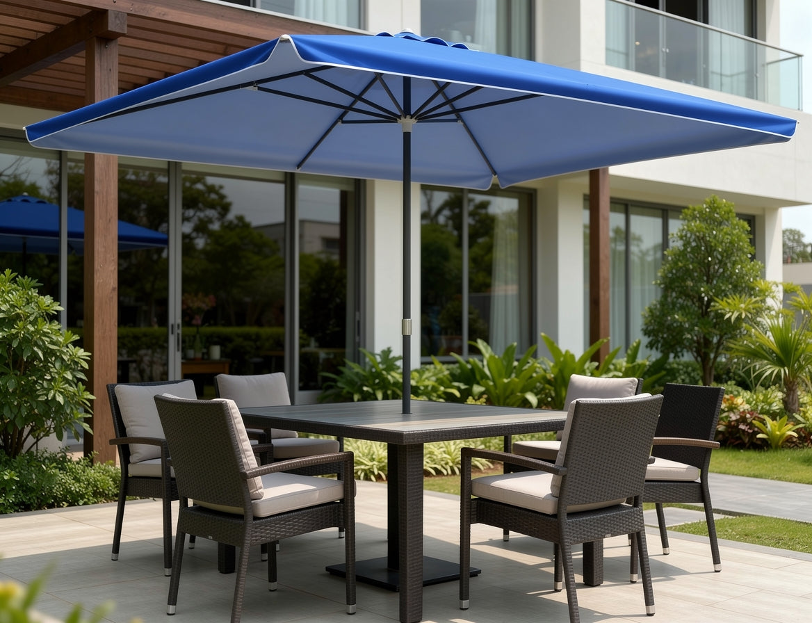 ☀️ Parasol Extérieur 220 cm avec trépied – Ombre, Confort et Élégance Instantanée