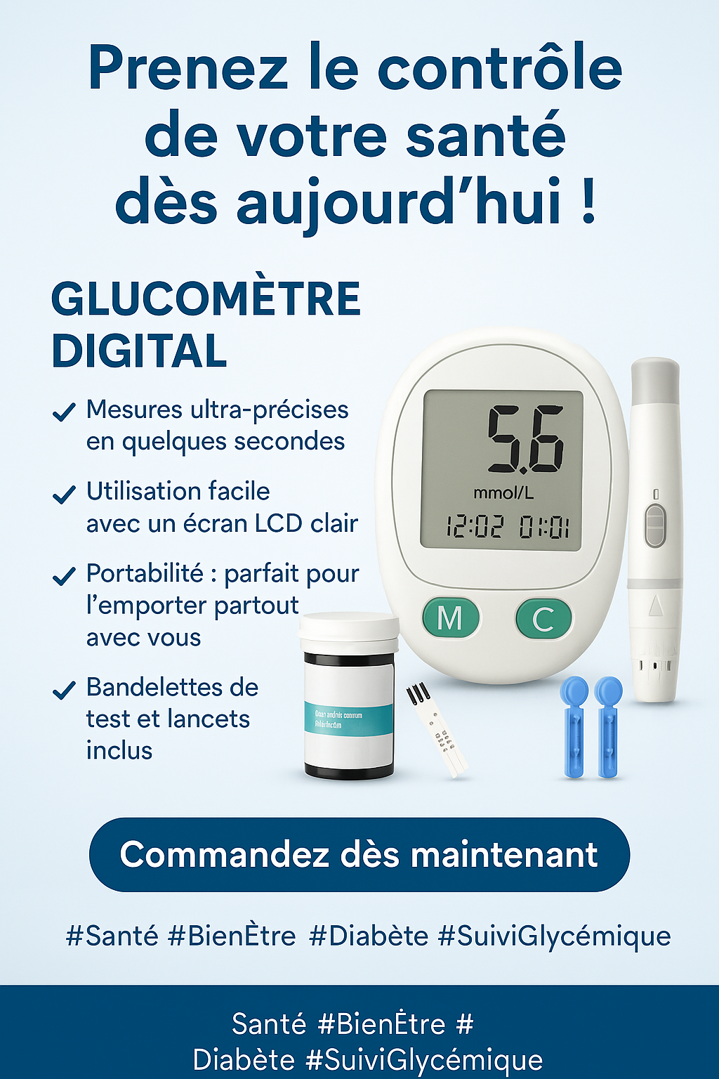 Glucomètre numérique