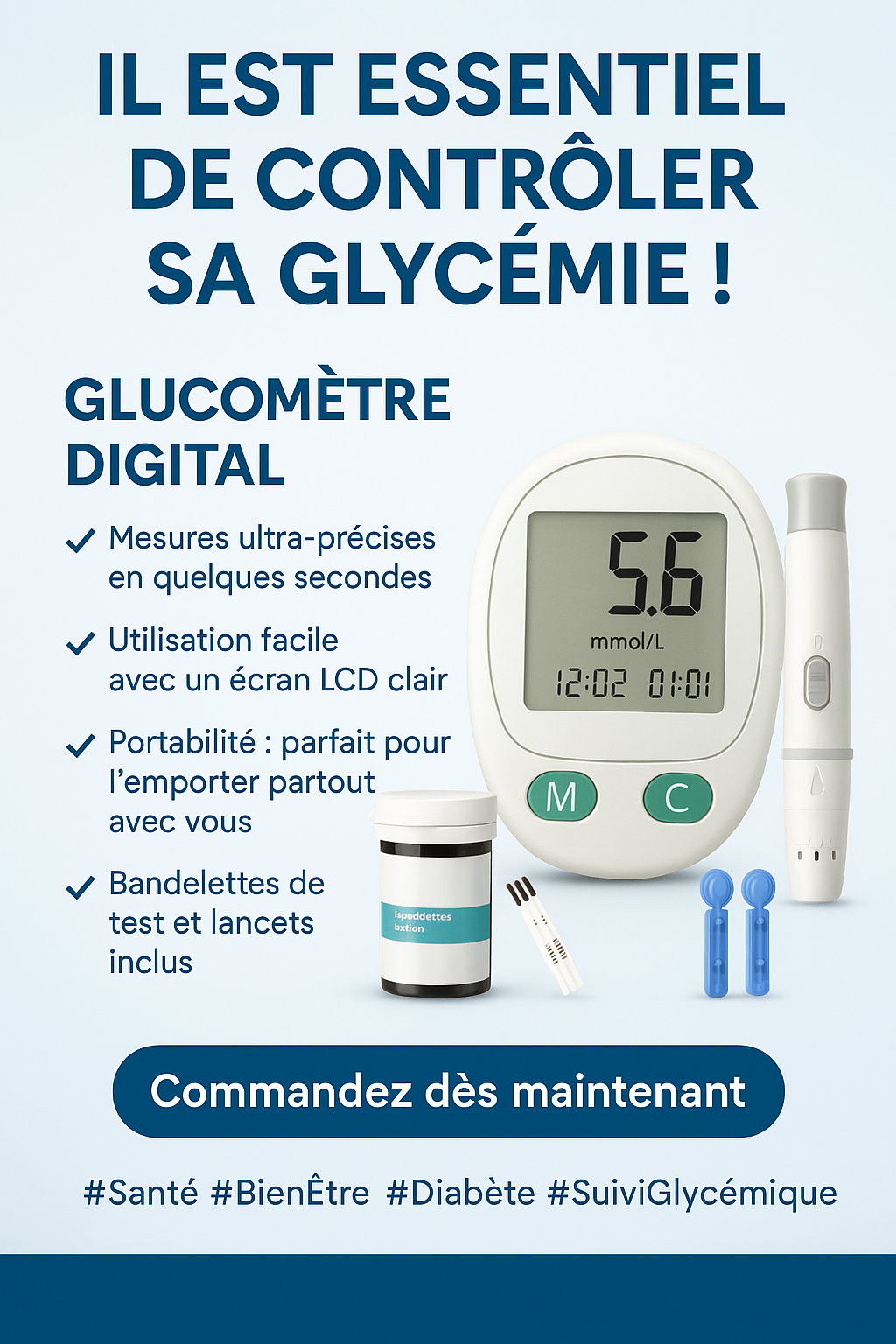 Glucomètre numérique