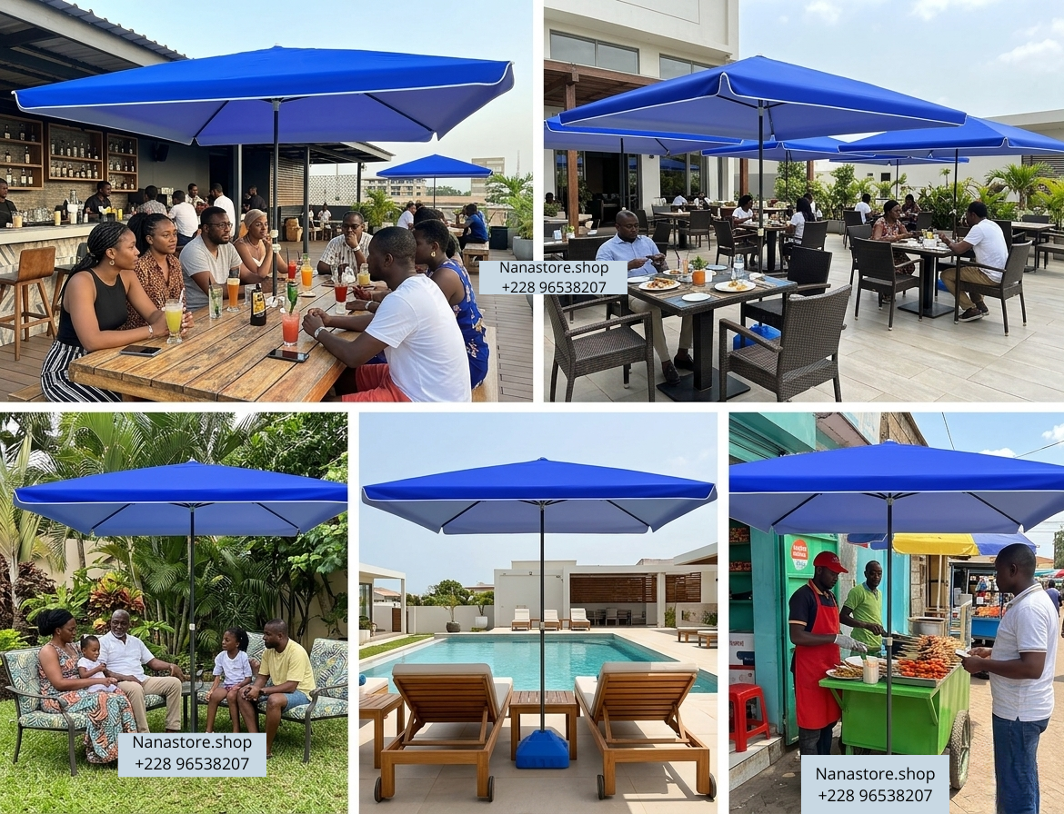 ☀️ Parasol Extérieur 220 cm avec trépied – Ombre, Confort et Élégance Instantanée