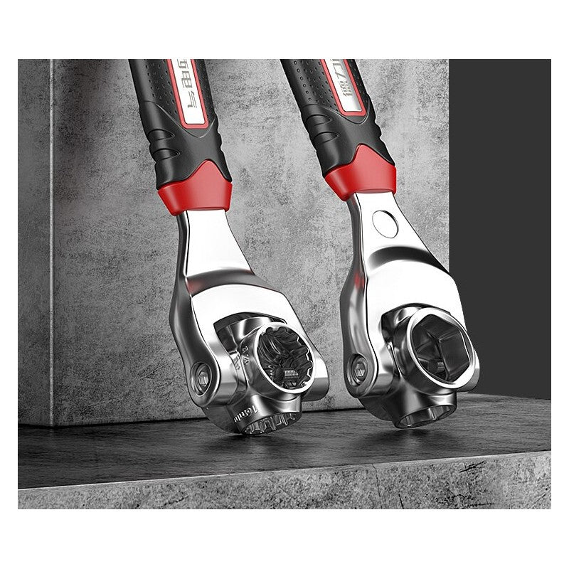 Clé à douille Tiger 48 en 1 à 360 degrés, boulons cannelés, outils de réparation de voiture universels