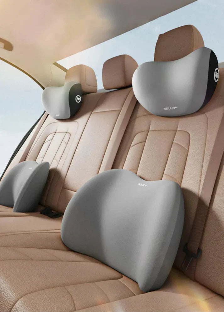 Coussin et Oreiller Lombaire en Mousse à Mémoire de Forme Ergonomique pour Voiture -