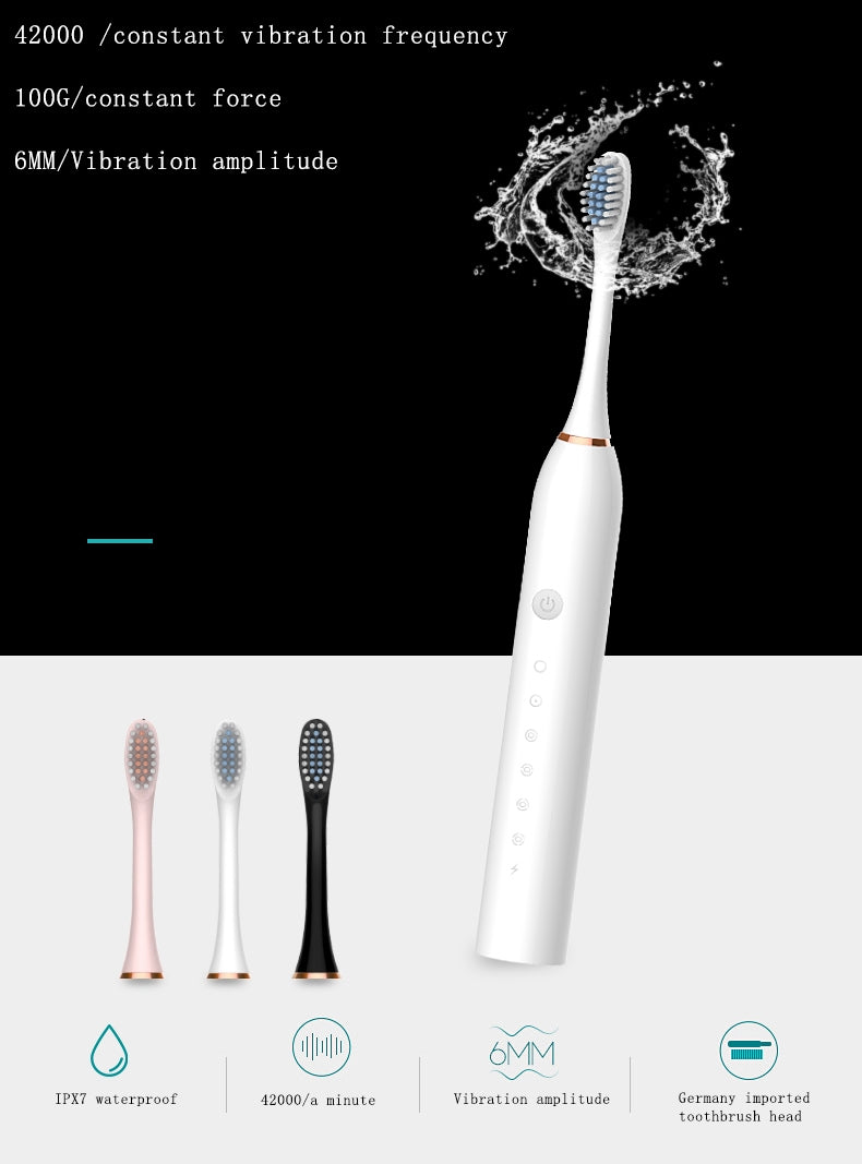 Brosse à Dents électrique Intelligente + 3 Têtes De Brosse