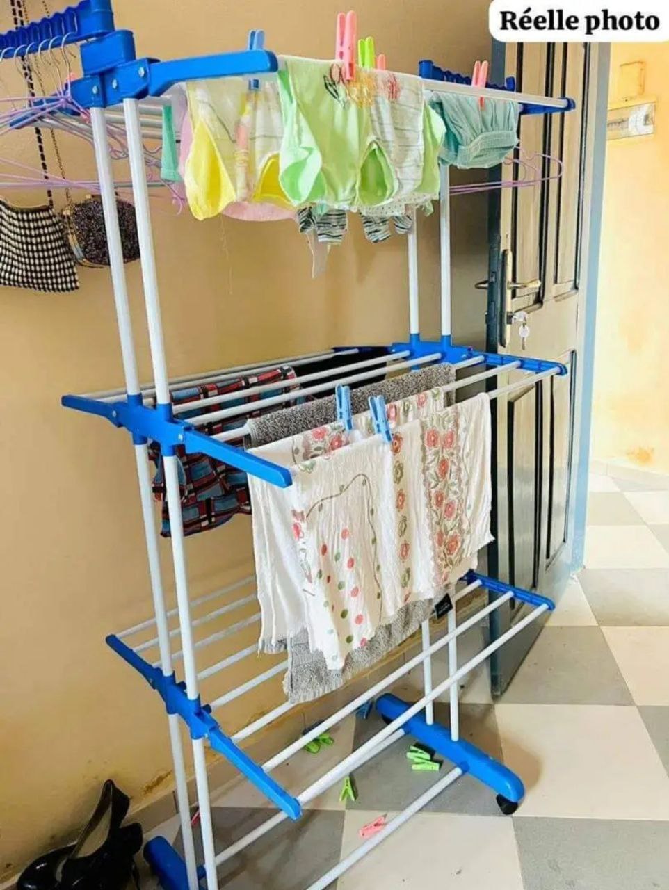 Sèche-linge rétractable étendoir pliable (supporte 40kg)