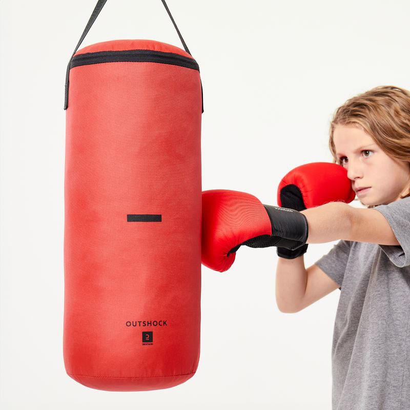 Sac de frappe avec gants de boxe pour enfants