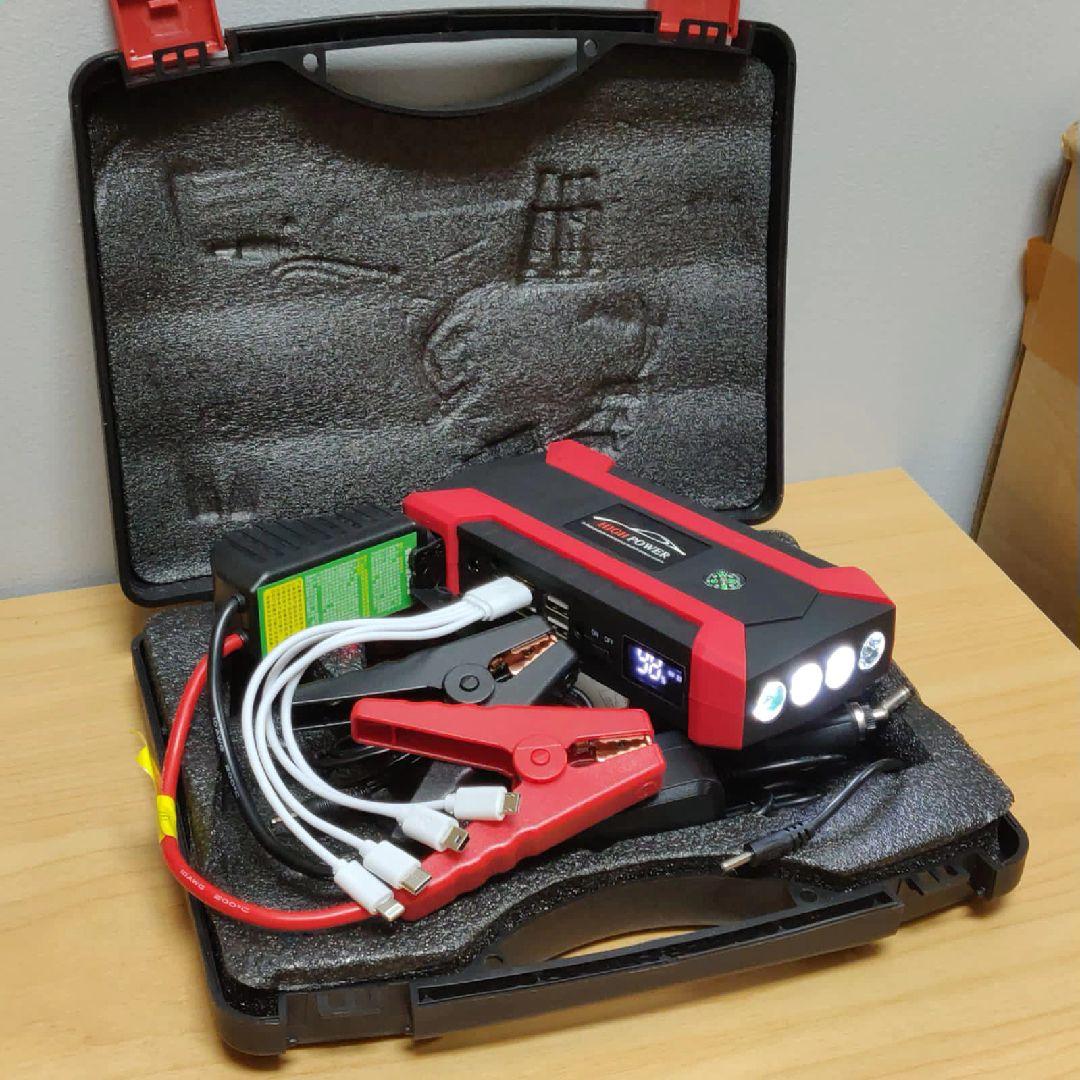 🔋 Booster de Batterie Voiture Multifonction Démarreur De Véhicule + Kit Compresseur