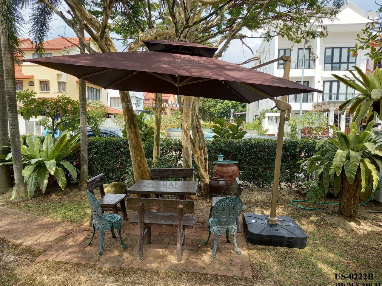 Grand parasol déporté  3x3m