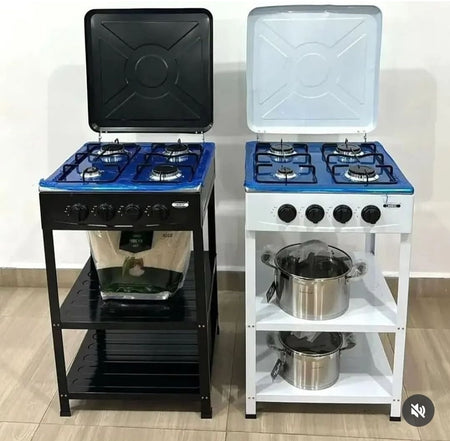 Cuisinière à Gaz 4 feux avec étagères