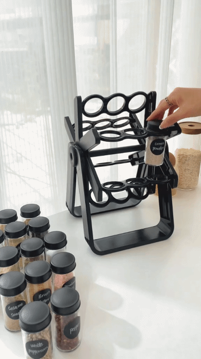 Étagère à épices rotative à 360 ° 18 pots à épices pour étagère de cuisine