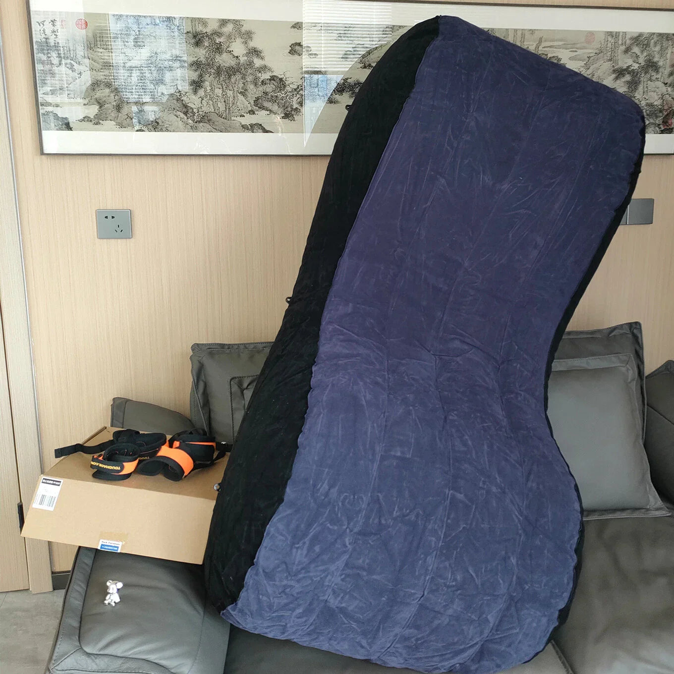 Canapé gonflable en forme de S